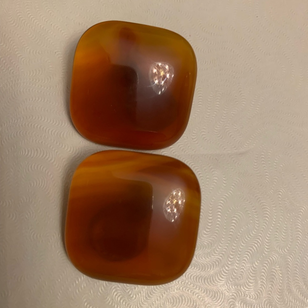Carnelian Agate clipped earrings.